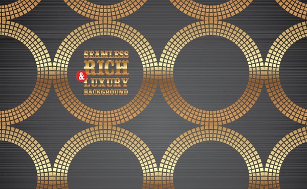 shiny golden circles background repeating seamless decor