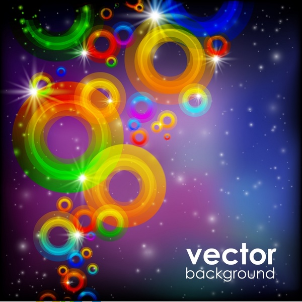 decorative background sparkling colorful blurred circles light effect