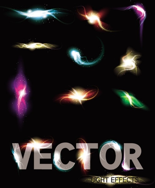 gorgeous bright lighting effects 03 vector