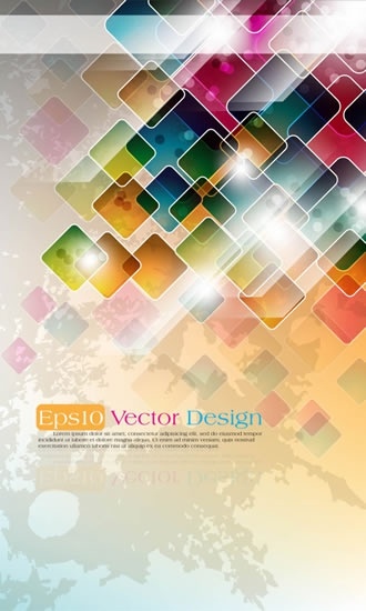 Technology background shiny colorful blurred squares layout Free vector ...