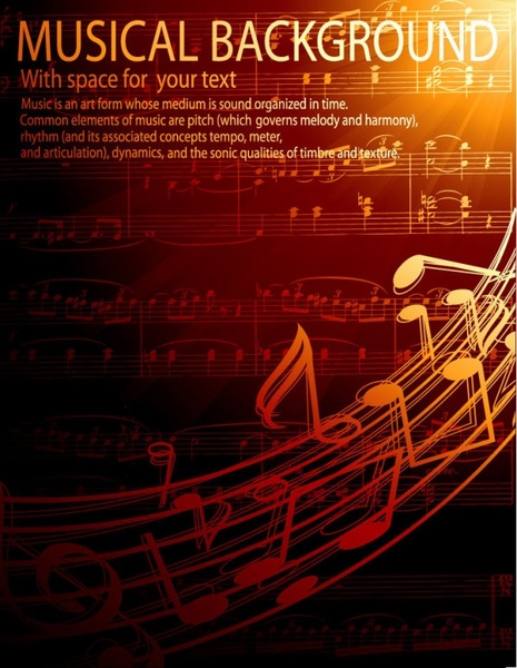 gorgeous classical music background 02 vector