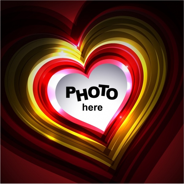 romance background template shiny sparkling hearts shape layout
