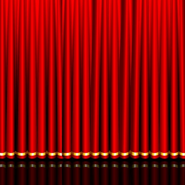 gorgeous curtain of red 03 vector