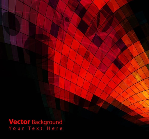gorgeous dynamic red background box 01 vector