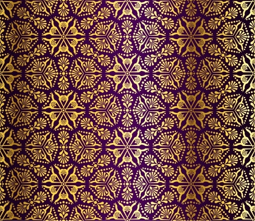 gorgeous fabric pattern background vector 4