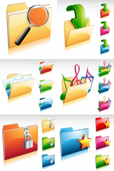 gorgeous folder icon vector