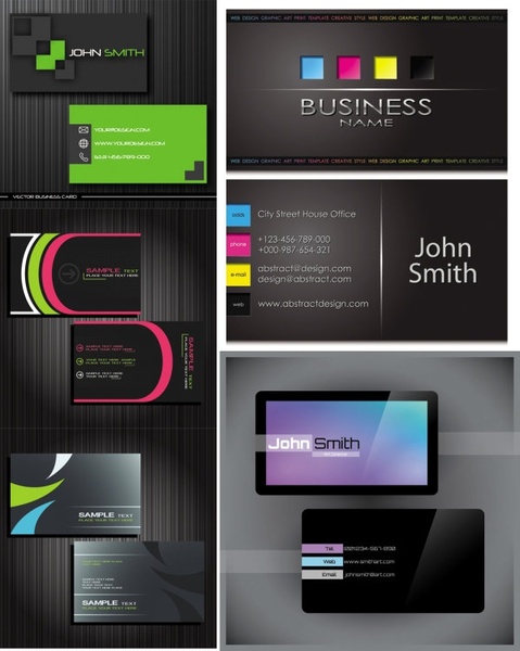 gorgeous simple business card templates vector