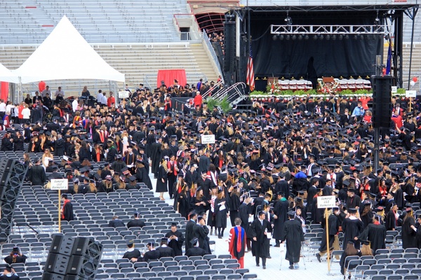 graduates getting into seats in madison wisconsin 