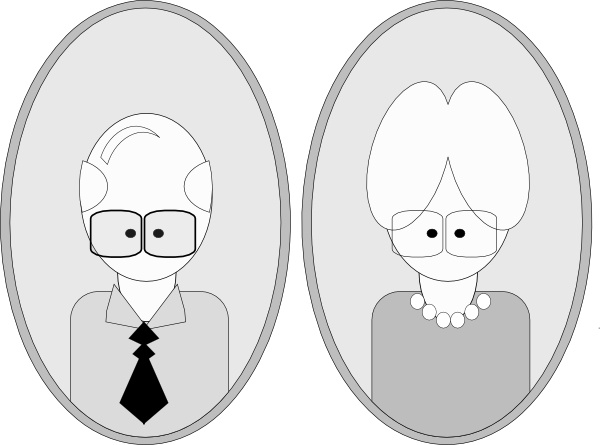 Grandpa And Grandma clip art