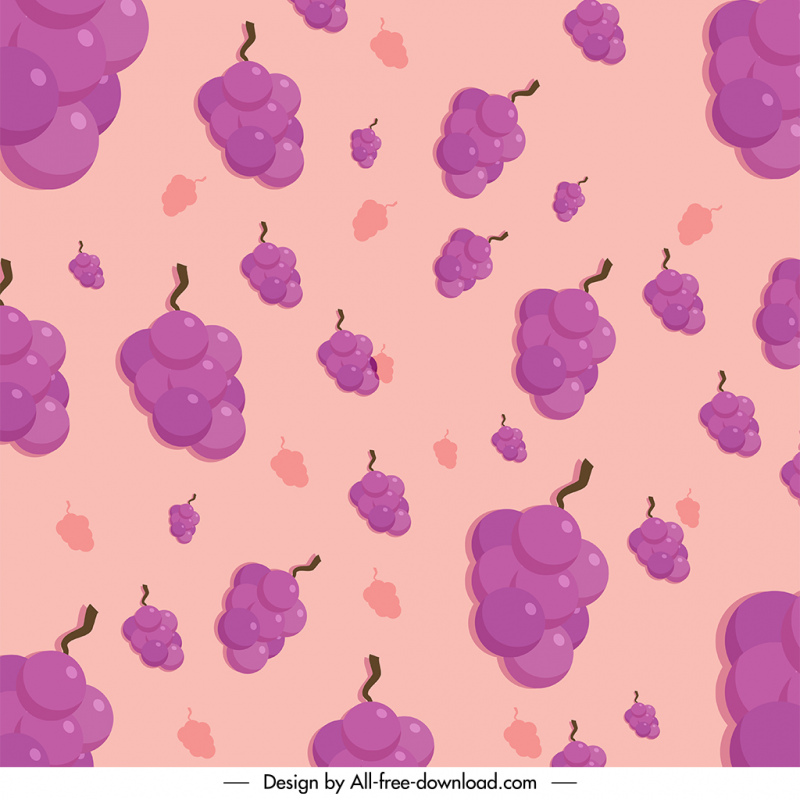 grape pattern template flat dynamic classic design 