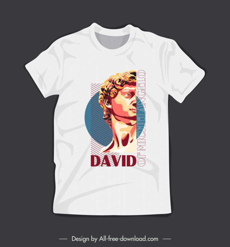graphic t shirt template classic david face