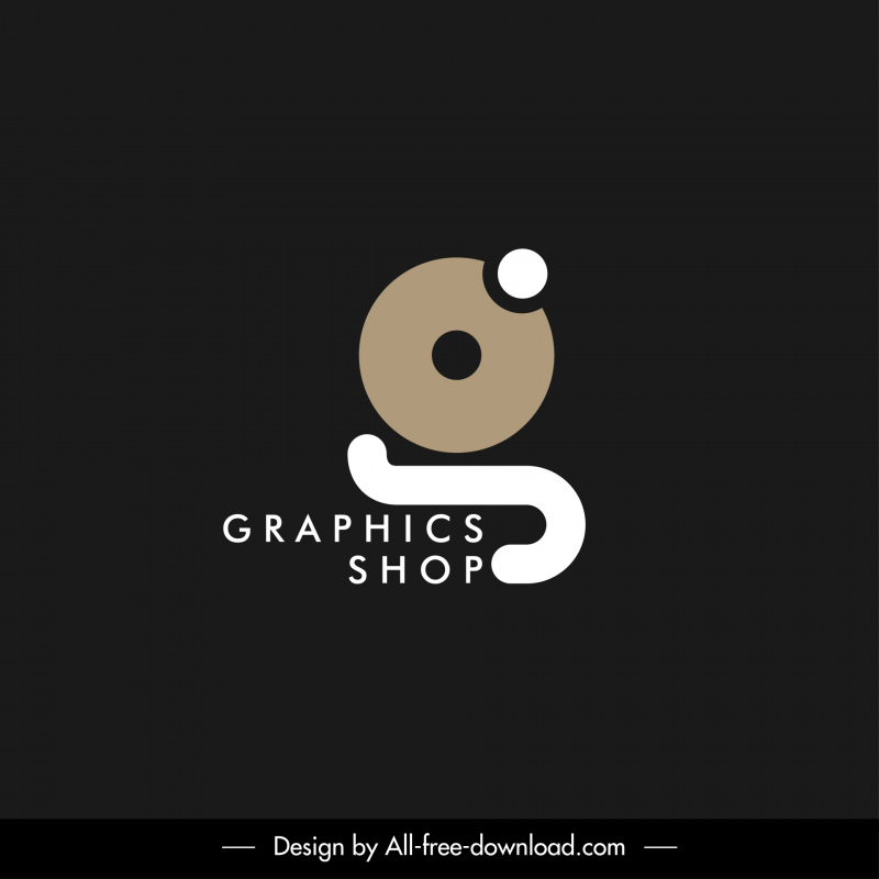 graphics shop logo template flat circle curves sketch