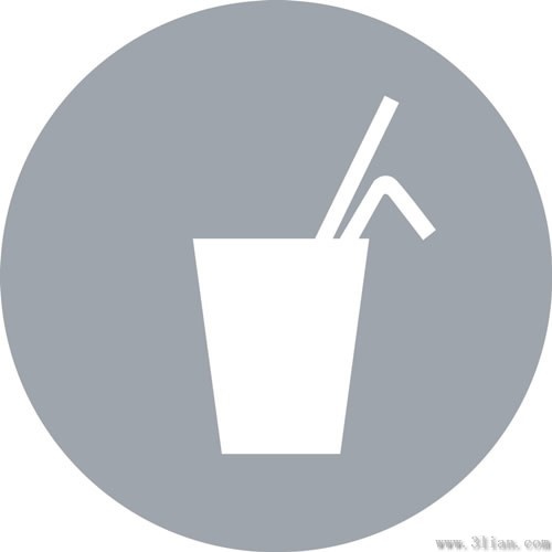 gray background beverage icons vector