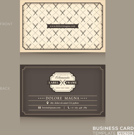 gray business card template vector