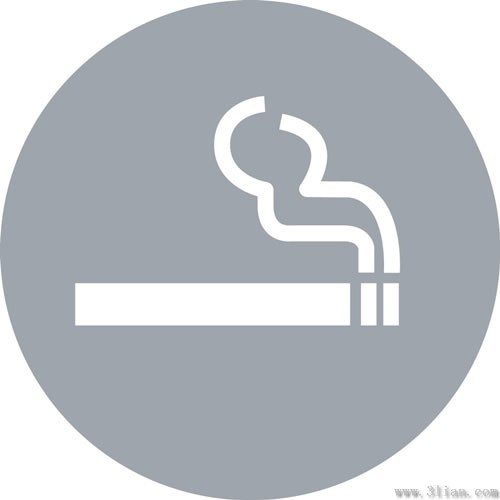 gray cigarette icons vector