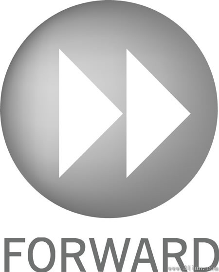 gray forward icon vector