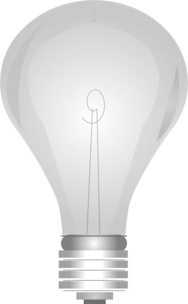 Gray Light Bulb clip art