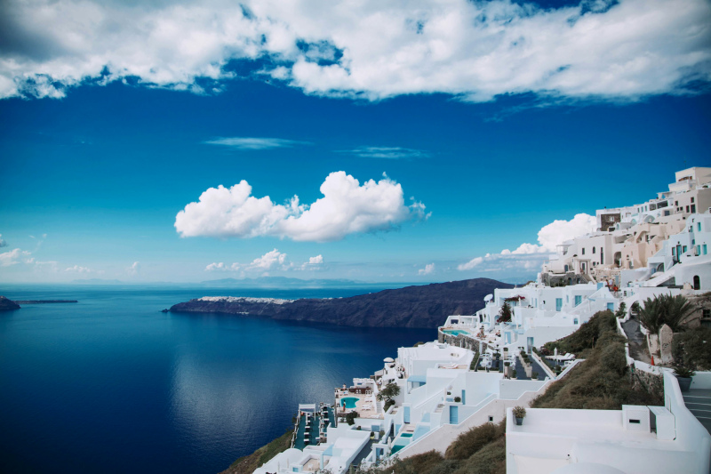 greece landscape picture elegant tranquil sea scene 