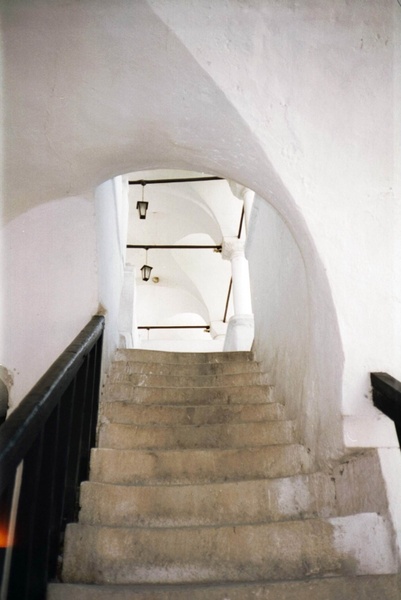 greek house staircase in greece