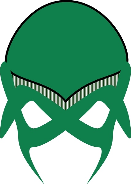 Green Alien Mask clip art