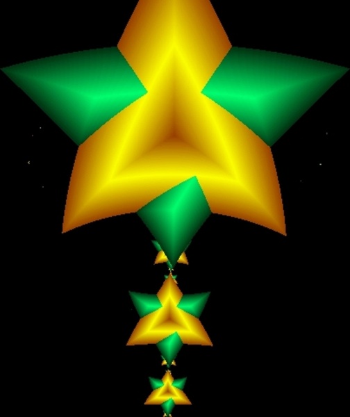 green and gold star