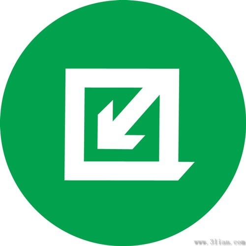 green arrow icon vector