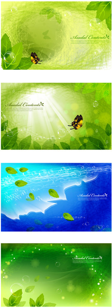 green butterfly background vector