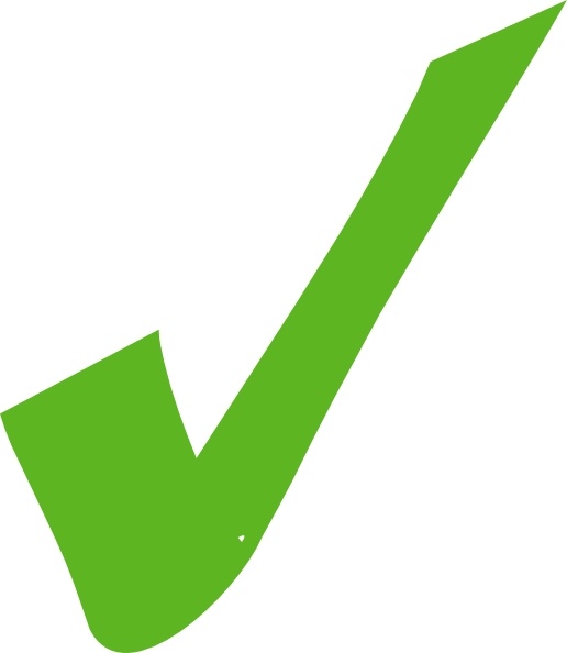 Green Check Mark clip art 