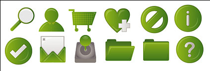 Green common web design style icon 