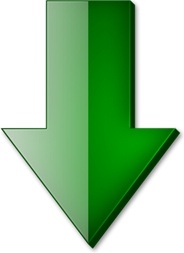 Green down arrow