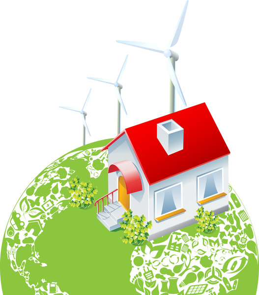 green eco energy earth concept