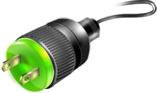 Green electric plug