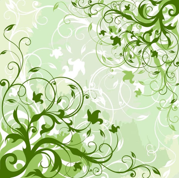 Green Floral Background Vector Graphic Vectors graphic art designs in  editable .ai .eps .svg .cdr format free and easy download unlimit id:267714