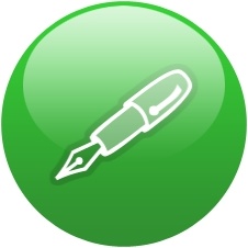 Green globe pen