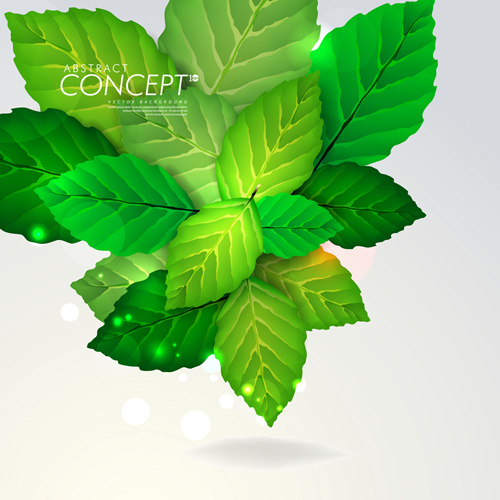Green leaves concept background elements vector Vectors graphic art