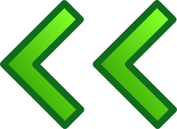 Green Left Double Arrows Set Clip Art Vectors Graphic Art Designs In