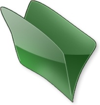Green open folder