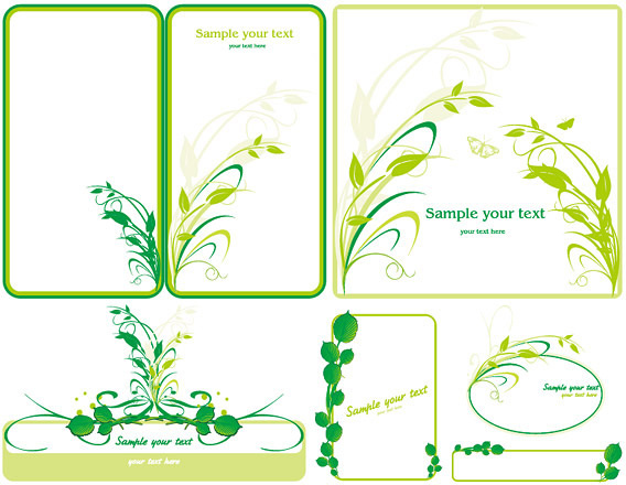 Green plants border vector Free vector in Encapsulated PostScript eps
