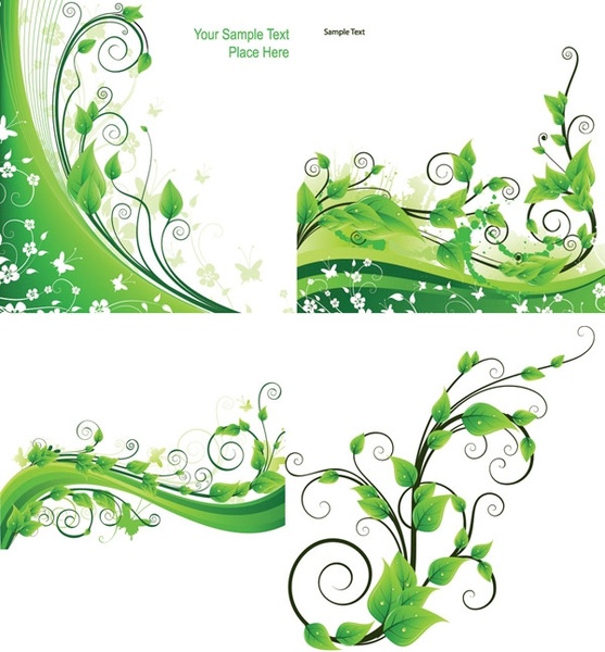 green rattan plant vector