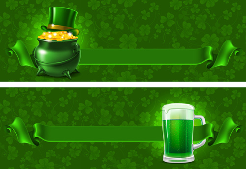 green saint patrick day background vector