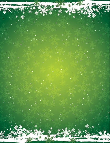 green snowflake background vector