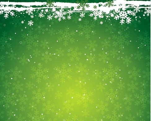 Green Snowflake the Christmas Theme Vector Background Material