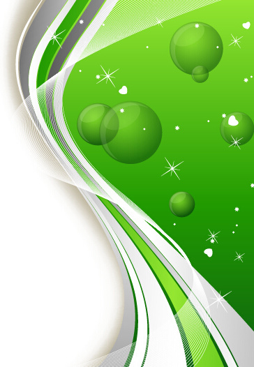 green sphere and abstract shiny background vector
