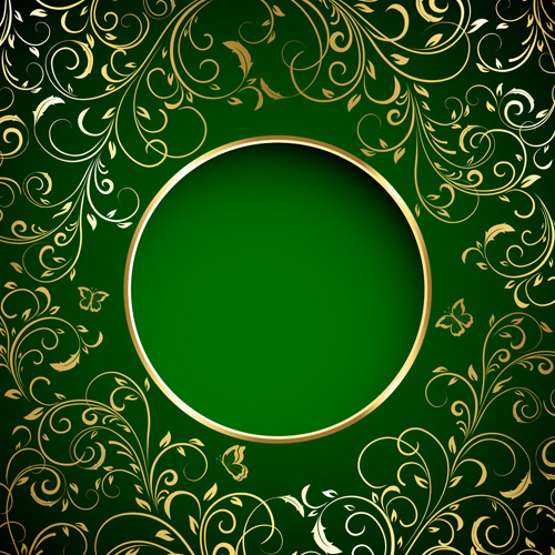 green style xmas card vector 