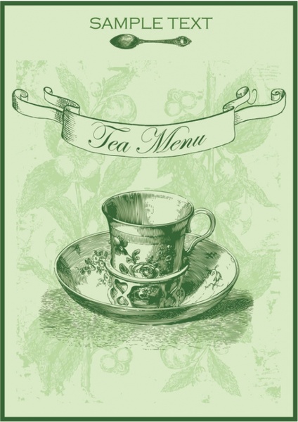 green tea menu 01 vector