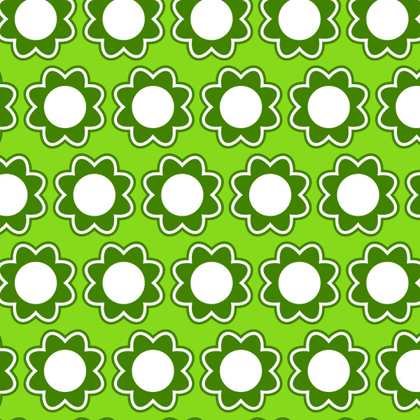 green vector flower pattern 