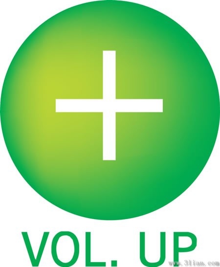 green volup icon vector