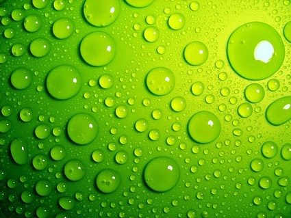 green water drops background picture 