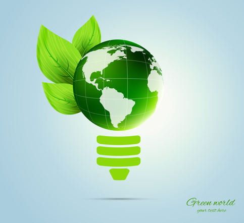green world and eco background vector