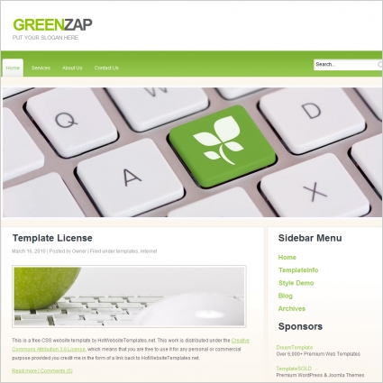 Green Zap Template